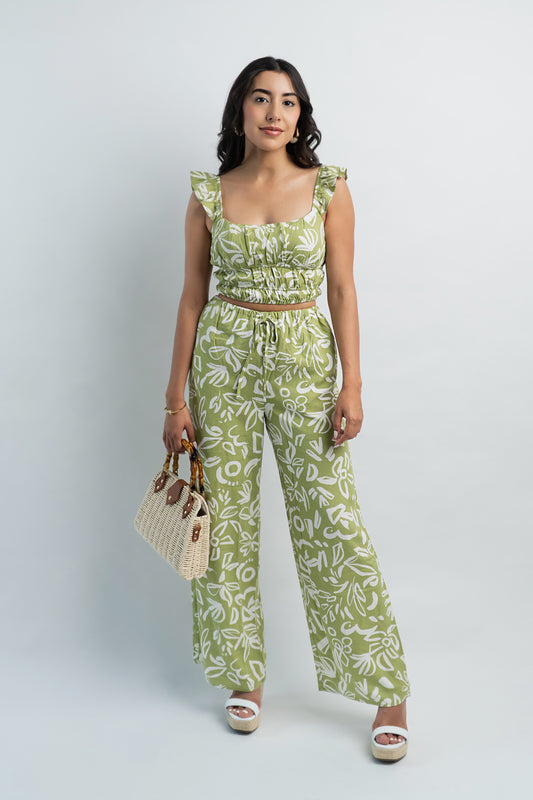 Conjunto Verde con Estampado