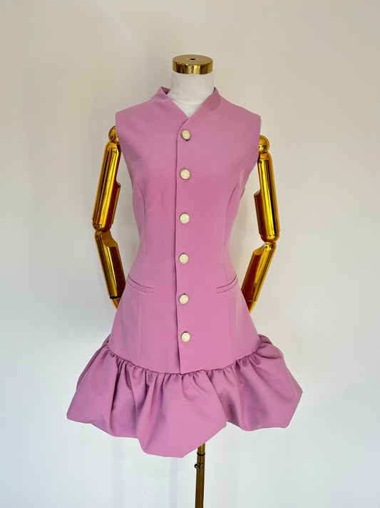 Vestido Rosa Tipo Globo