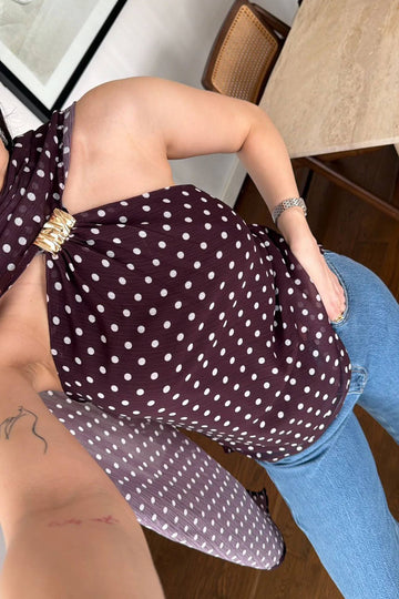 Blusa Halter Luna Polka