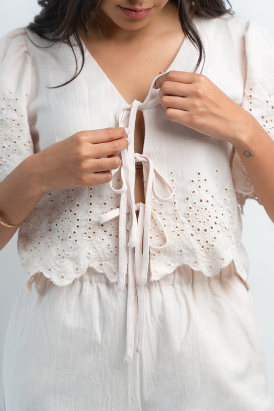 Conjunto Tipo Lino Beige